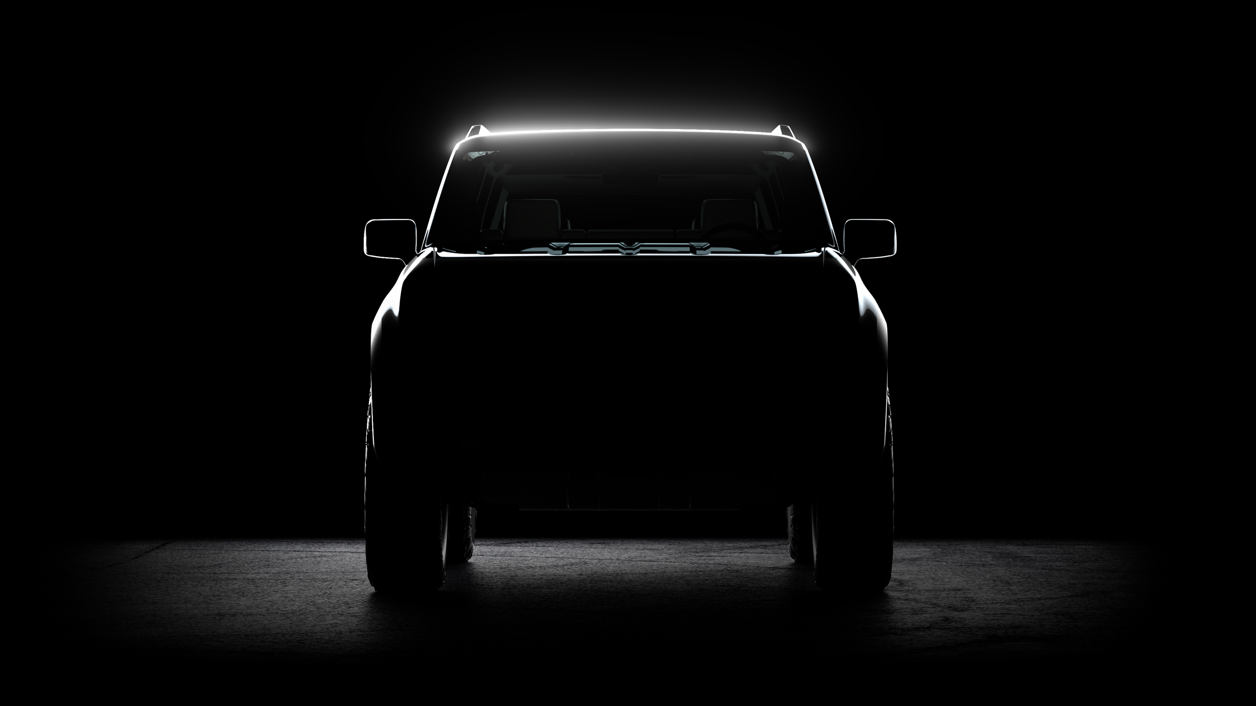 Ford Bronco Competition News: 2024 Toyota Land Cruiser debuts August 1 -- Sneak Peek @ Front Bumper, Tailgate + Tail Lights front-teaser-w-vignette