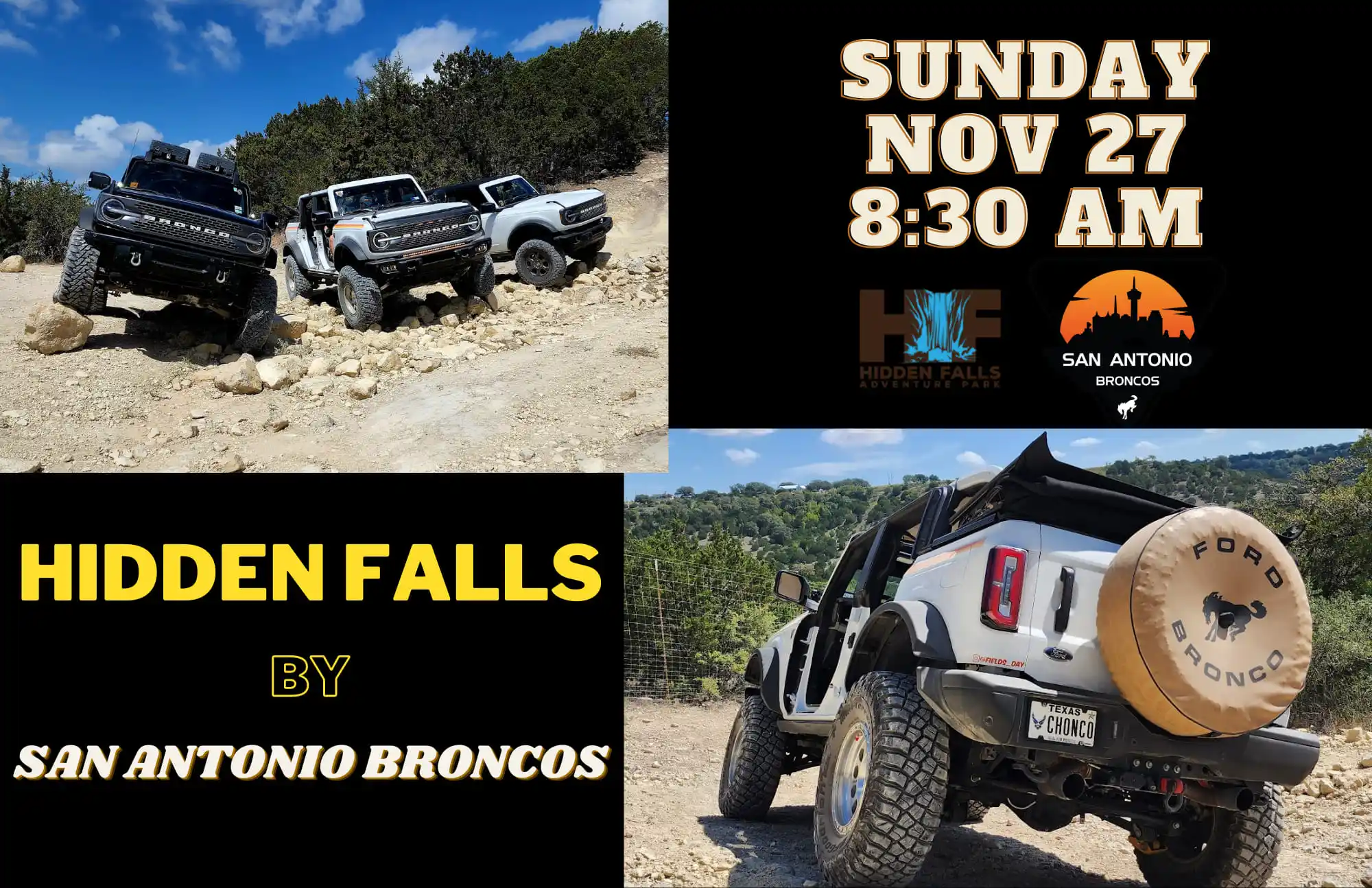 Ford Bronco Join us at Hidden Falls - Nov 27 HiddenFalls11-27