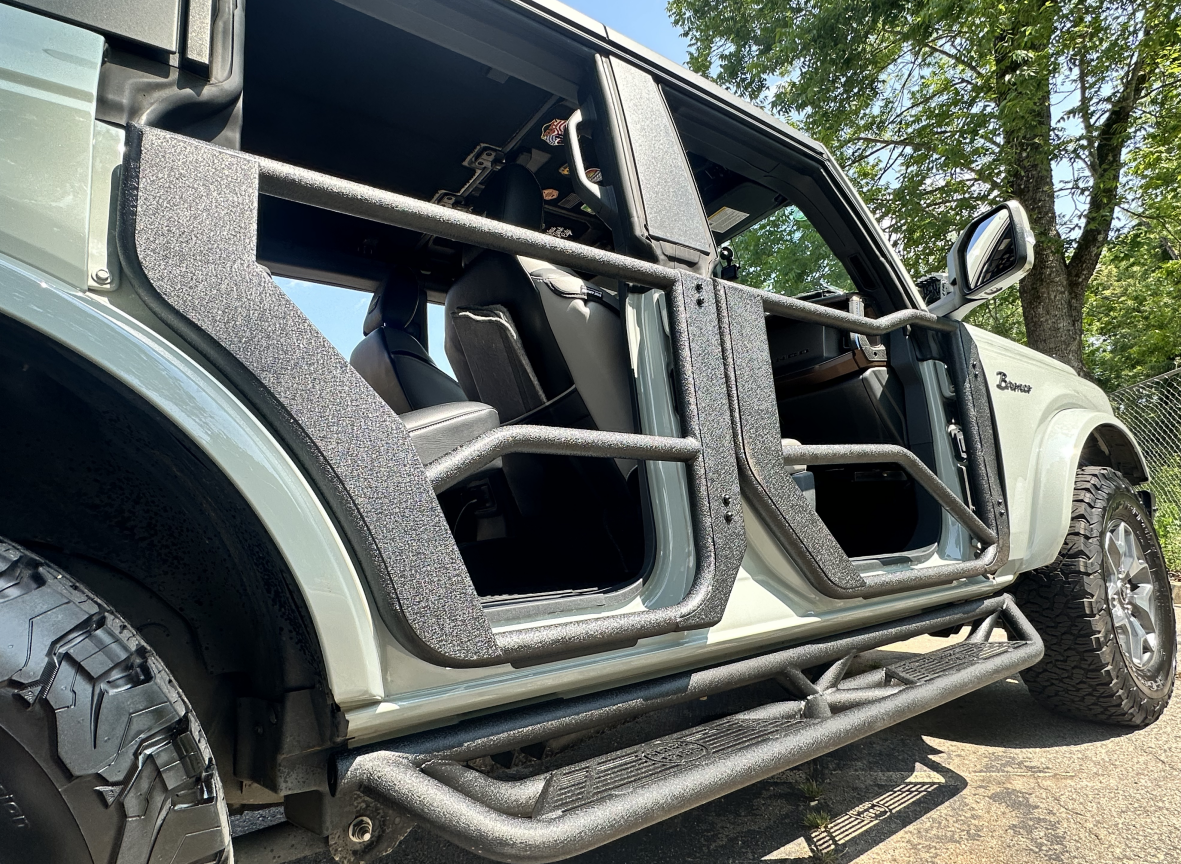 Ford Bronco How to remove factory doors and install aftermarket tube doors? - Hooke Road Guide -hooke-road-fod-bronco-tube-half-doors-details-