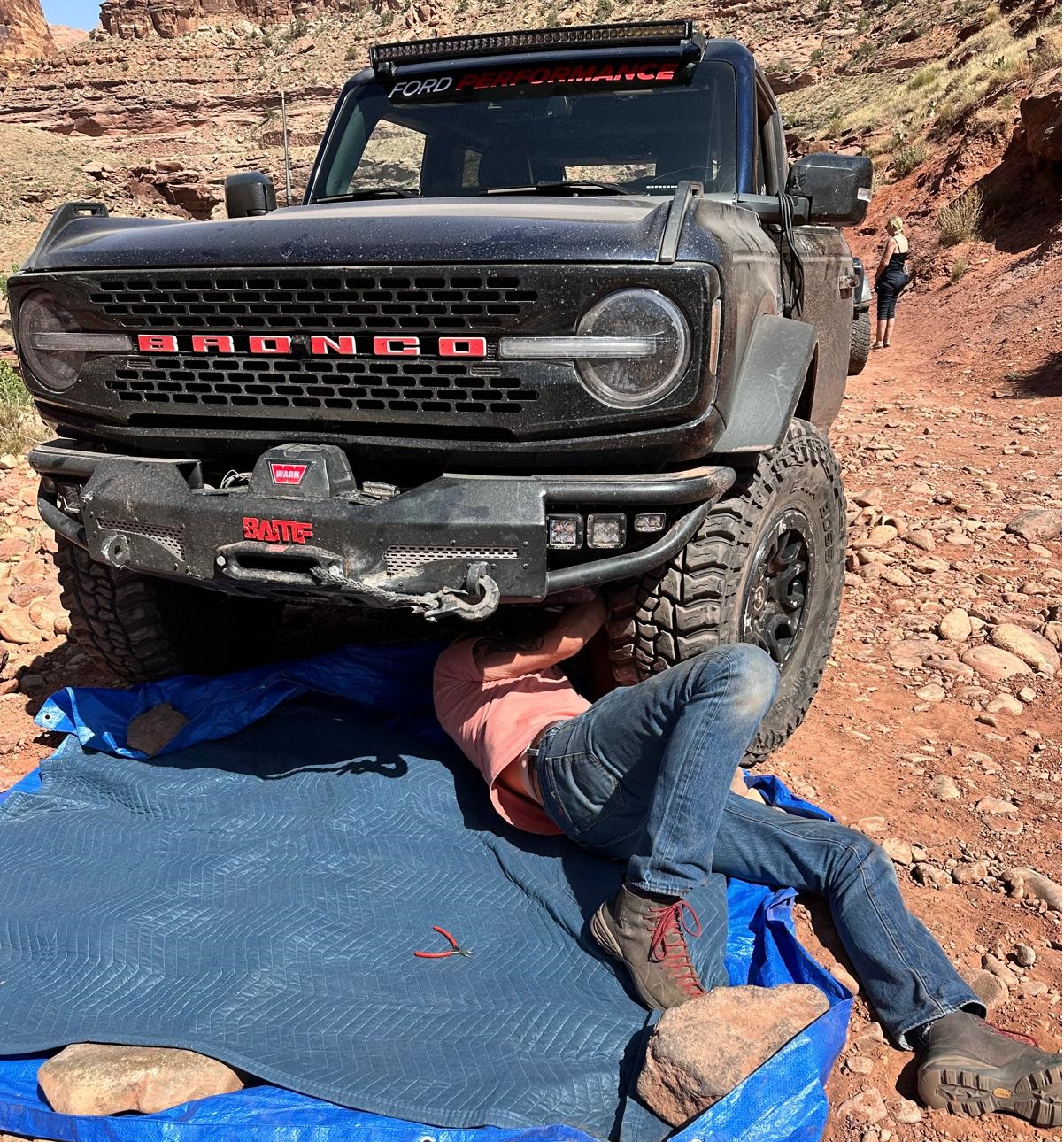 Ford Bronco 2-Door Bronco Sasquatch Trip to Cliff Hanger @ Moab. Tie-Rod Broken, Fixed, Finished Trail IMG-20240503-WA0019