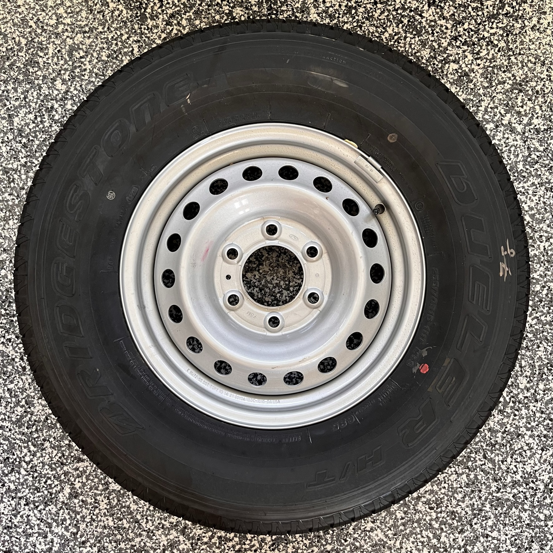 Ford Bronco Base Wheels and Tires and TPMS SET OF 5 only 100 miles IMG_0828