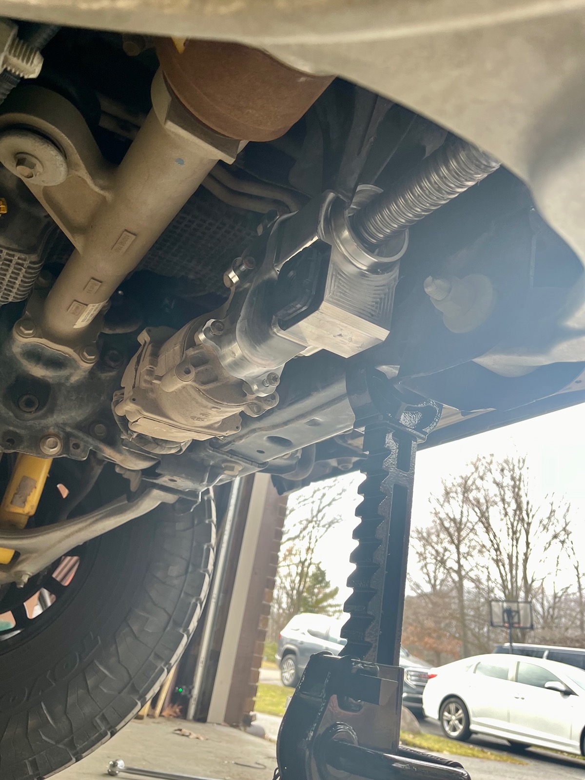 Ford Bronco Transmission skid plate installed IMG_1137