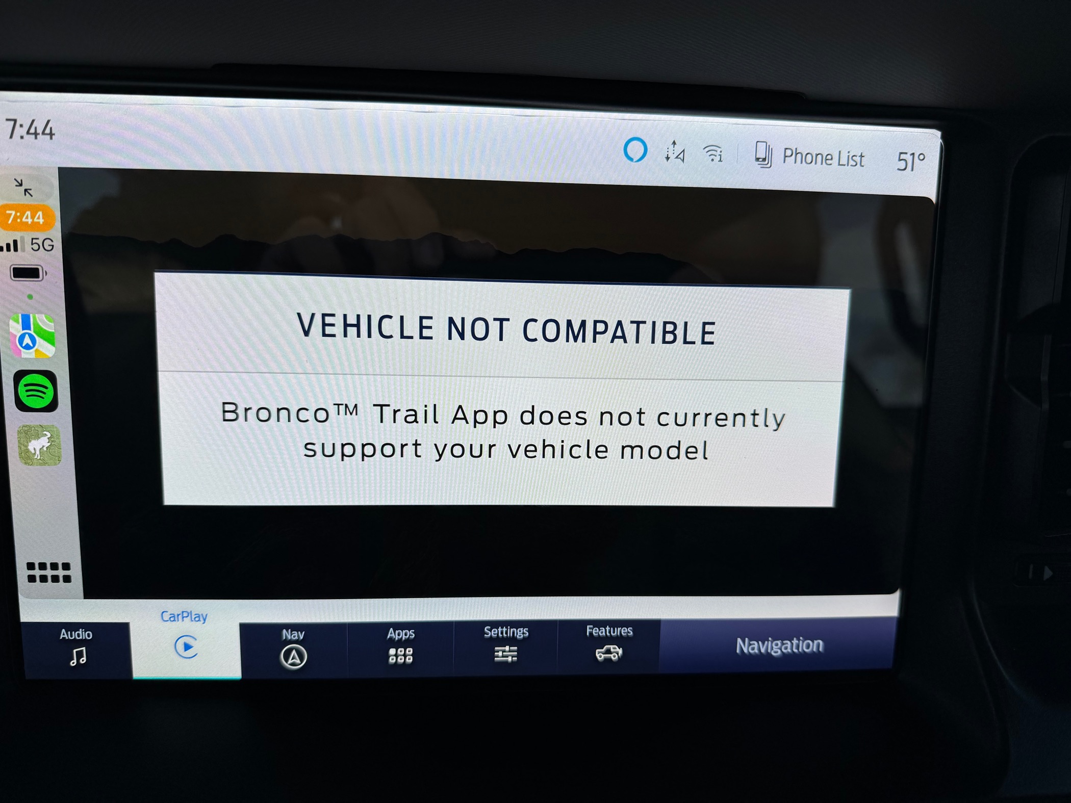 Ford Bronco Trail app in Ranger Raptor IMG_1152