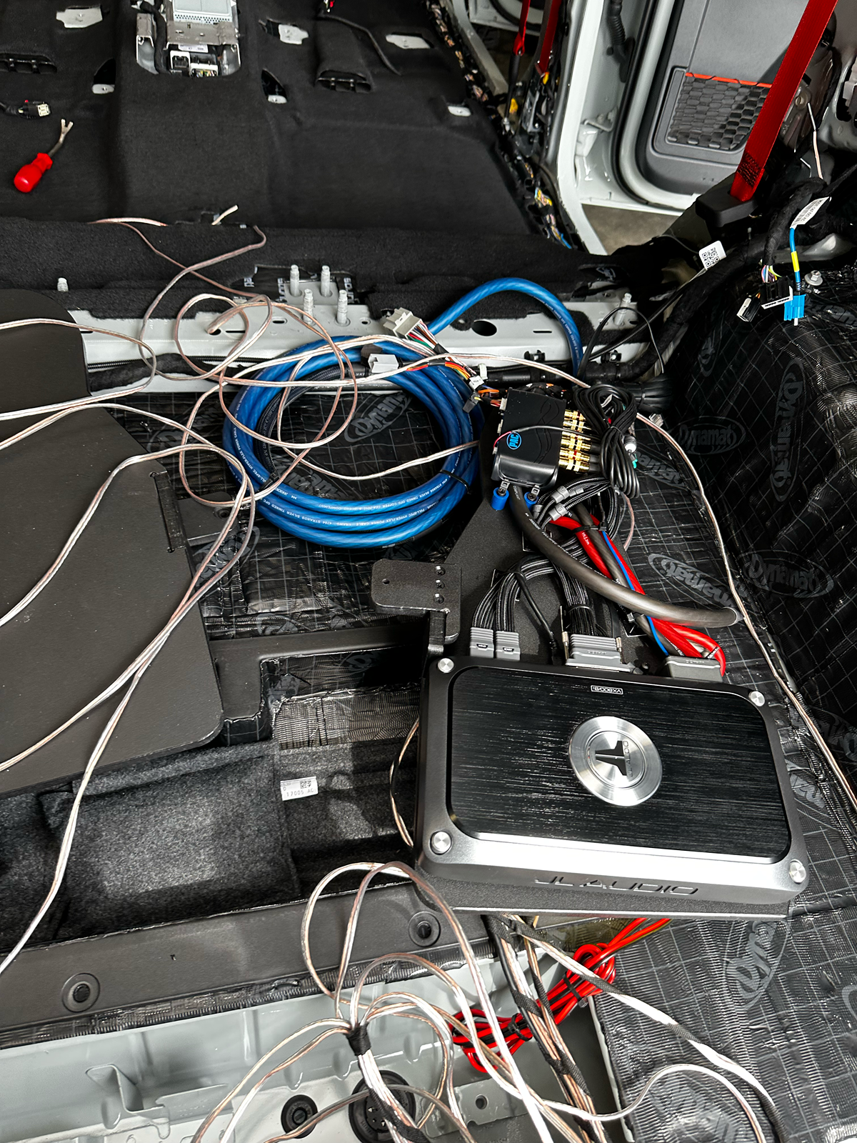Ford Bronco Dream stereo system upgrade build in Bronco Raptor IMG_1811