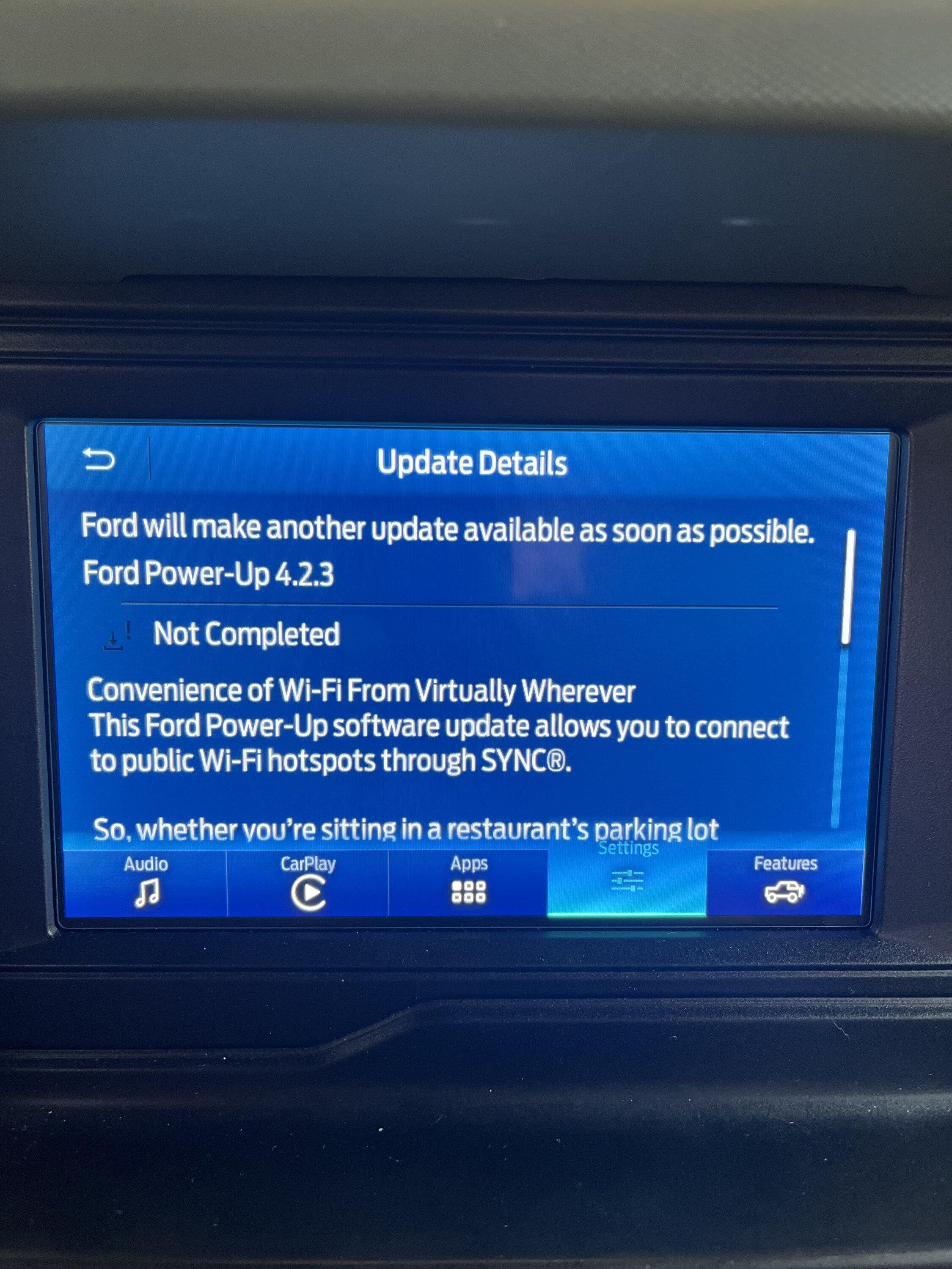 Sync update issues bronco6g 2021 ford bronco bronco raptor forum