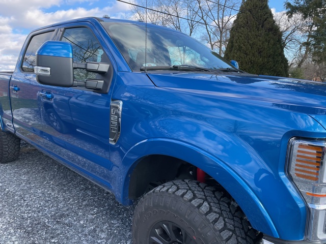 Ford Bronco Antimatter Blue and Velocity Blue on F250 and F150 IMG_1874