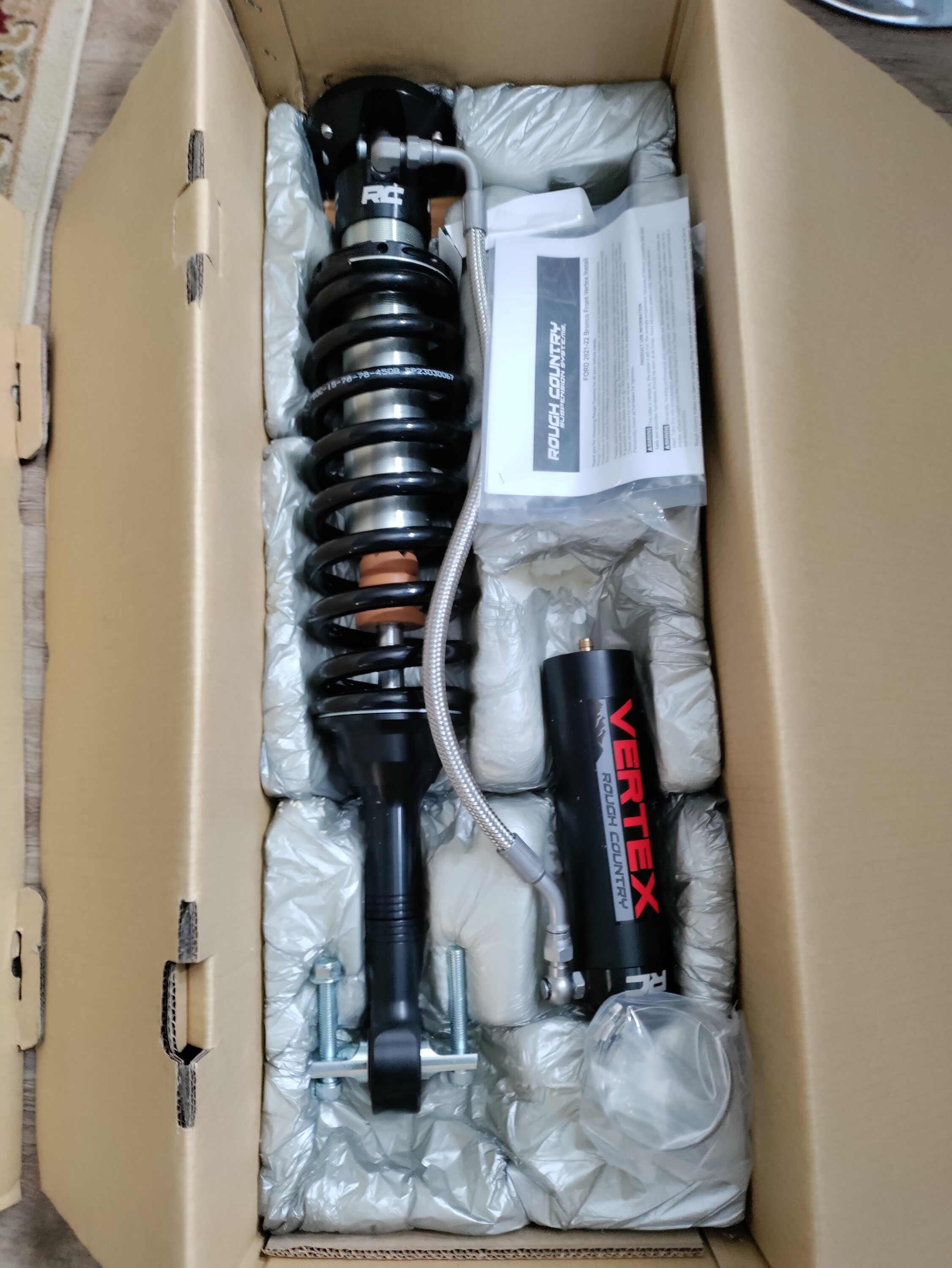 Ford Bronco installing Rough Country Vertex 2.5 Adjustable Coilovers 5" IMG_20231228_111349