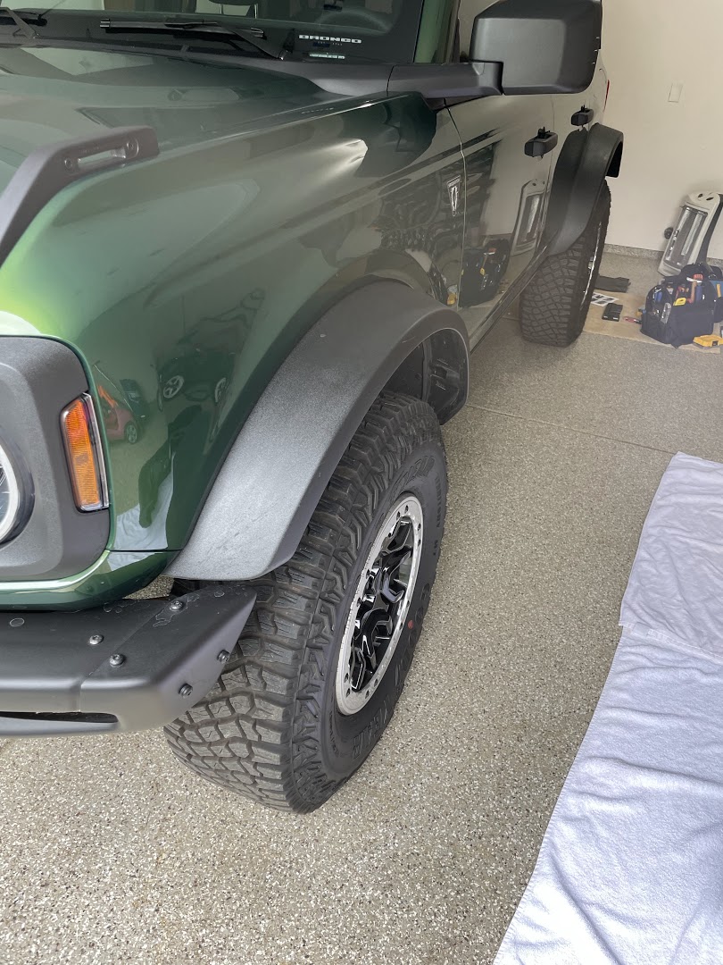 Ford Bronco Fender Flare Cleaning and Protection (How-To) -- Dawn Dish Soap, Sponge, Adam's Polishes Ceramic Graphene Coating IMG_2615