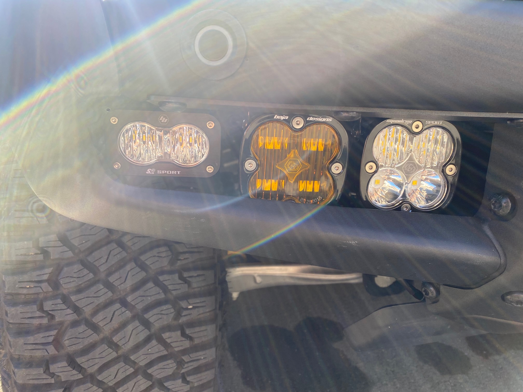 Ford Bronco Install Notes on Baja Designs Triple Fog Light Kit w/KR Off-Road Brackets from 4x4TruckLEDs IMG_3906