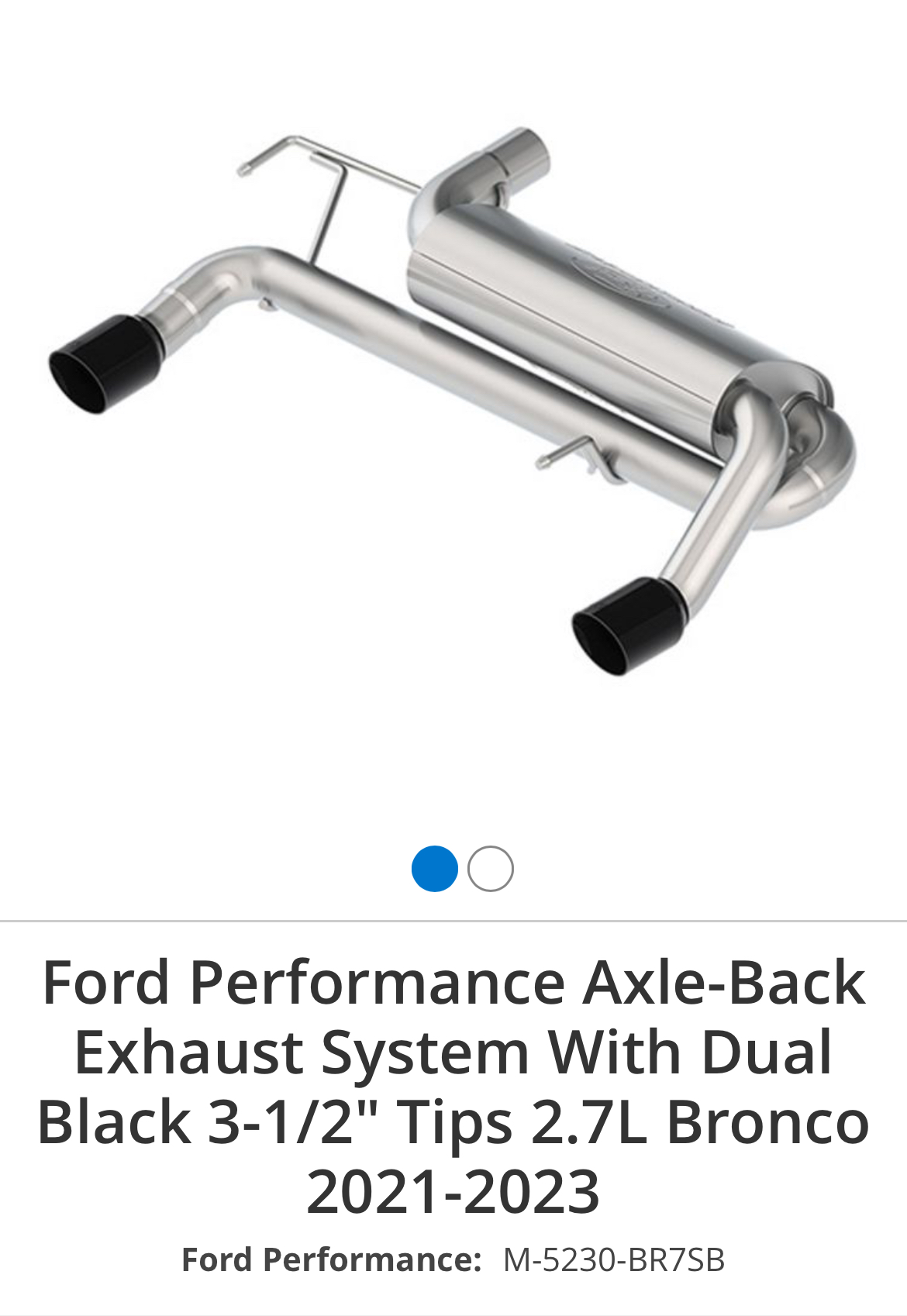 Ford Bronco Ford Performance Black tip dual exhaust for 2.7 IMG_4353