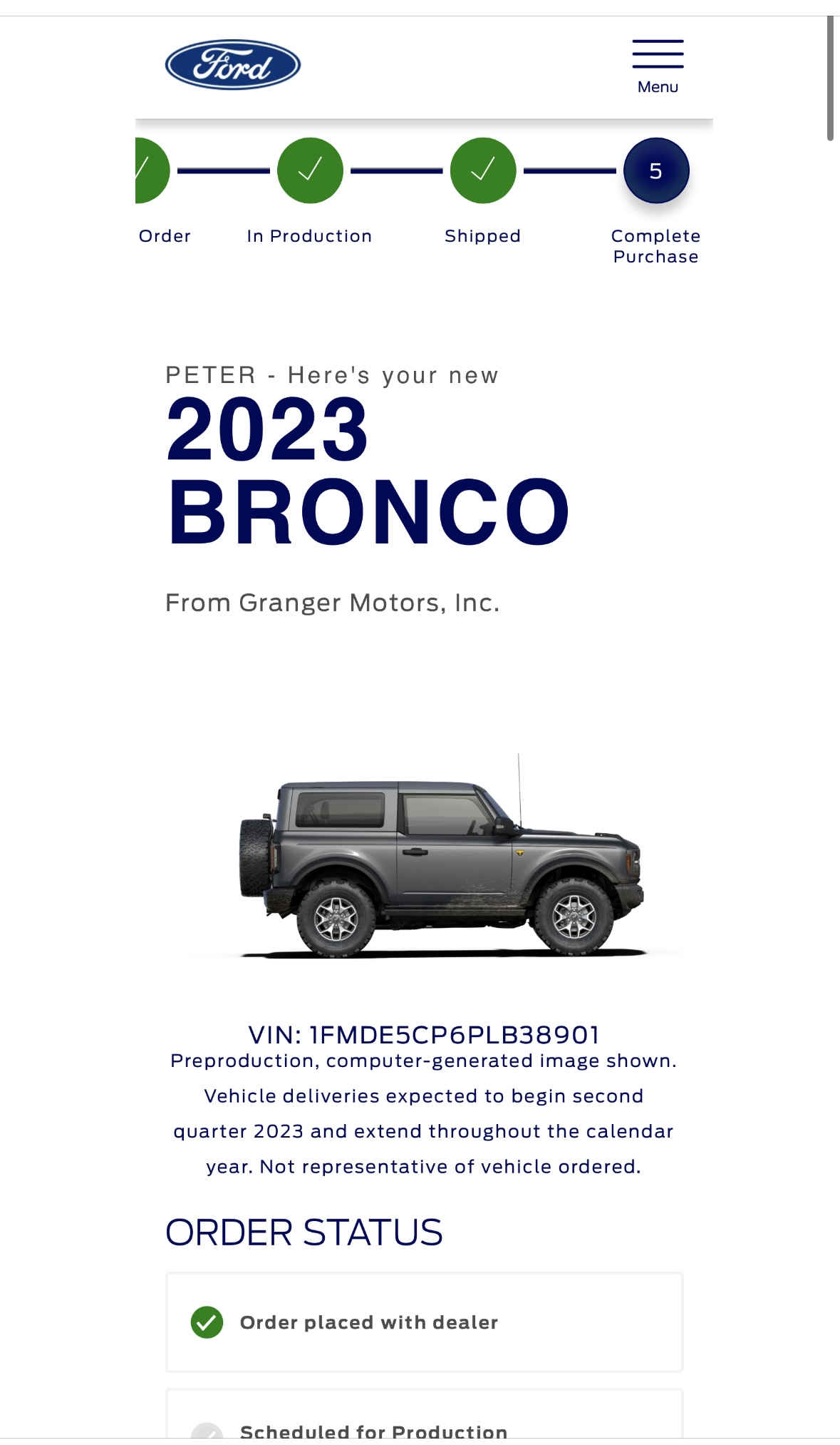 Ford Bronco CALLING ALL GRANGTOBER ORDER PLACERS IMG_7151