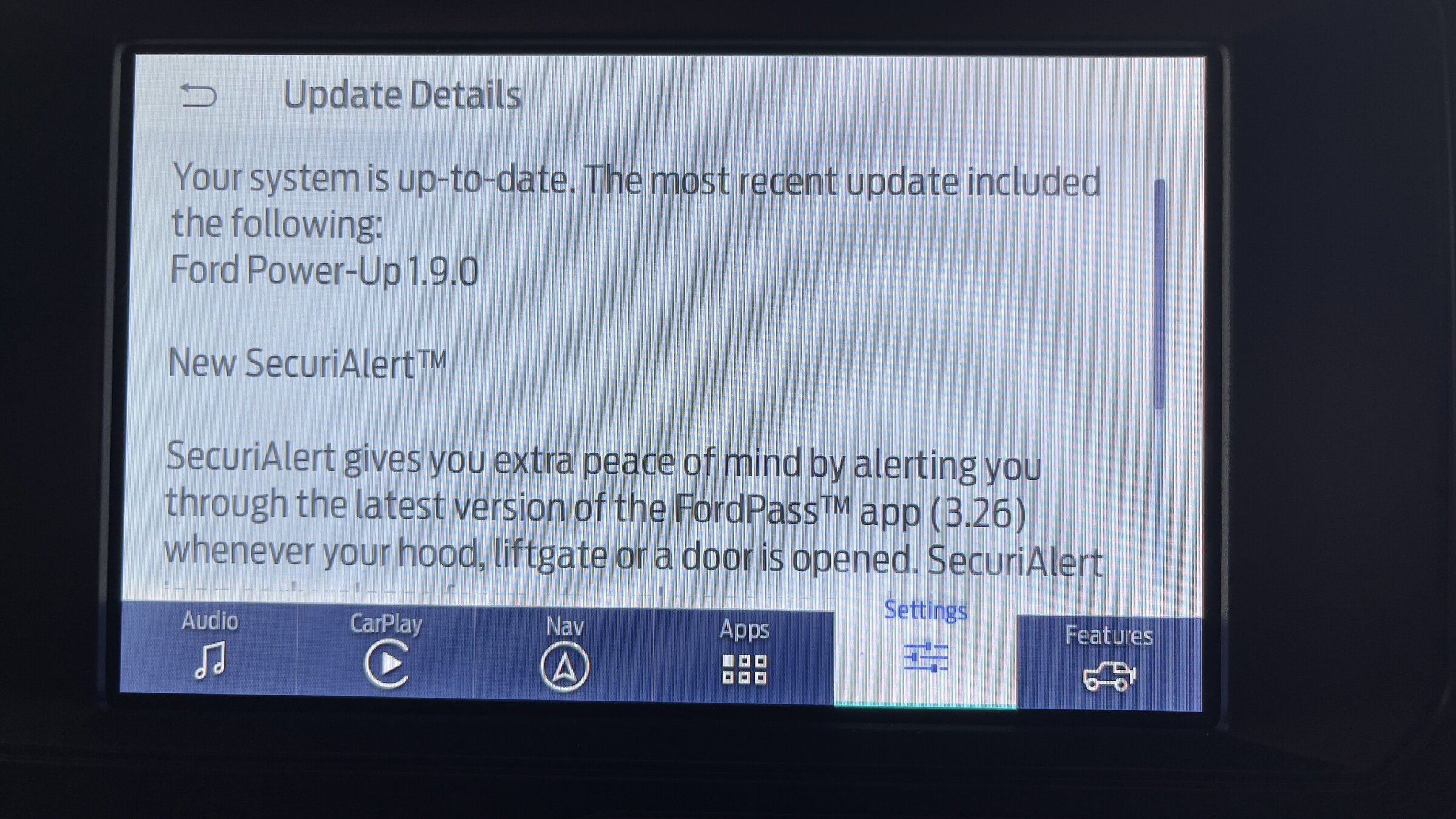 Ford Bronco Ford Power-Up Software Update 1.7.1 - Contents IMG_9265