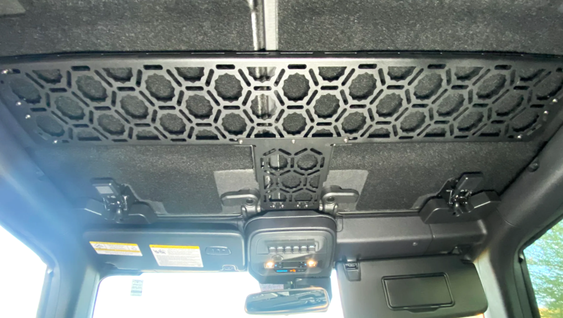 Ford Bronco GPS roof mount & overhead panel kit- what are your thoughts? inside-roof-molle-panel-overhead-storage-mount-kit-bronco-bronco-raptor (2)