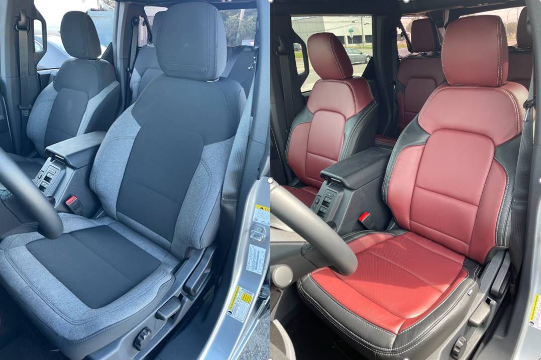Ford Bronco Installed Katzkin custom leather seat covers in Big Bend interior Katzkin11