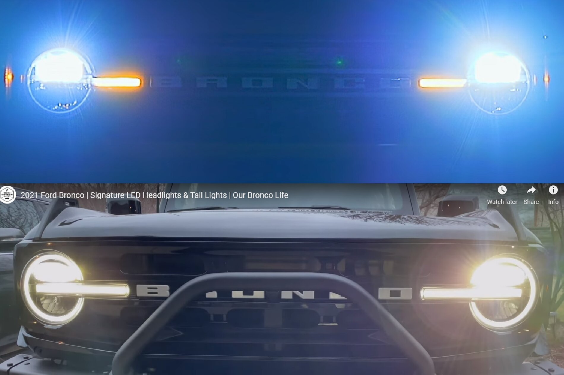 Ford Bronco Signature LED Headlights & Tail Light Modes Video lights