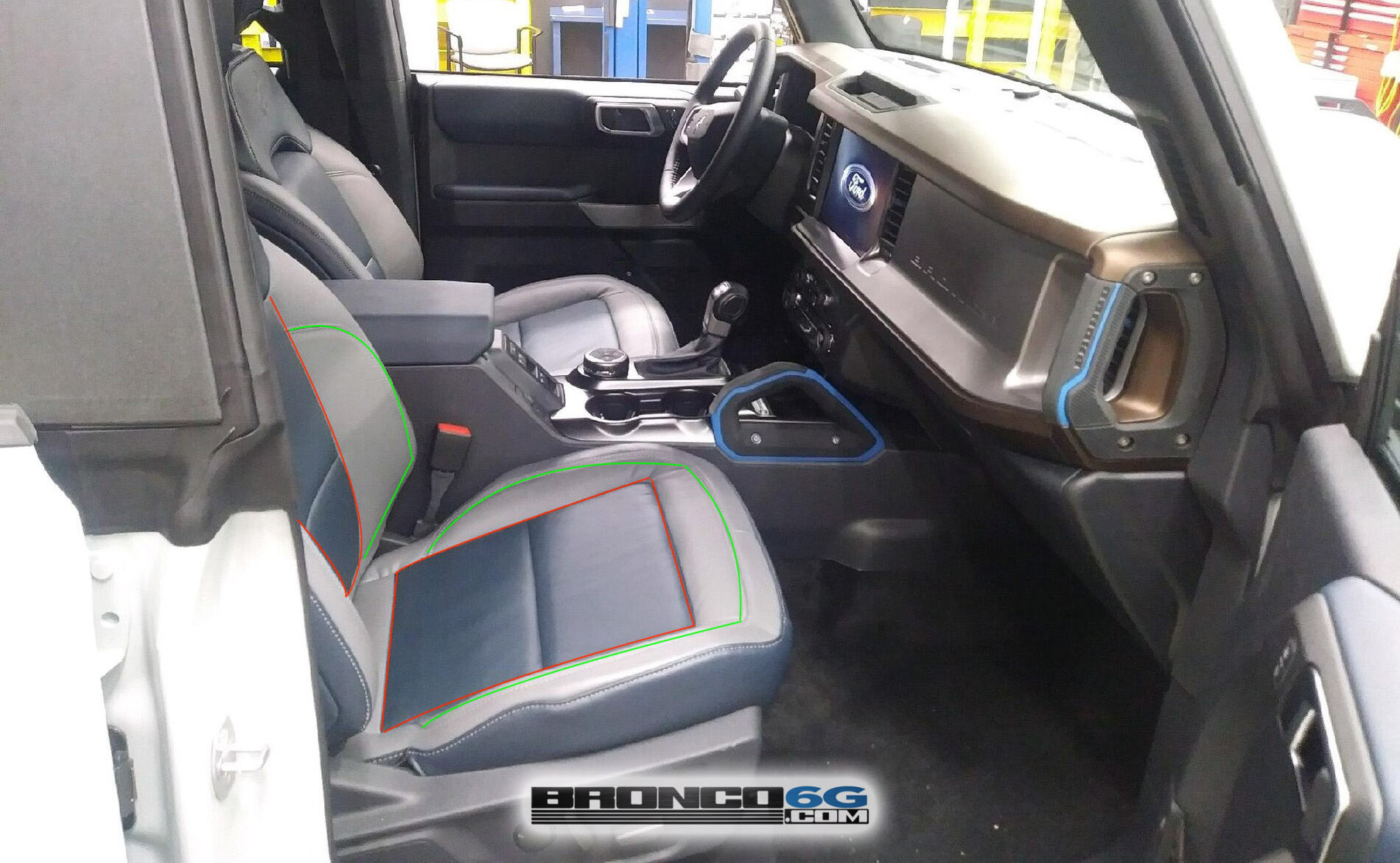 Ford Bronco Ford Leather Quality Navy-Pier-Interior-2021-Ford-Bronco-Production-Factory-Exterior-Interior-7