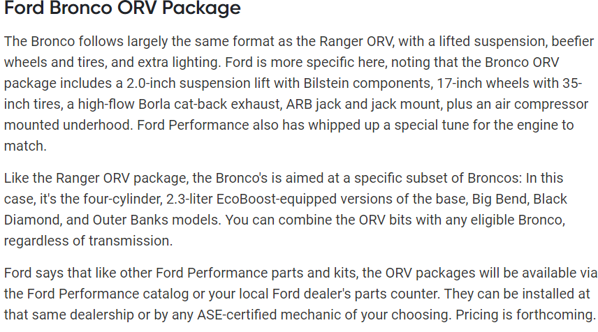 Ford Bronco New Bronco Models / Variants Are Coming Per Ford ORV BRONC 2