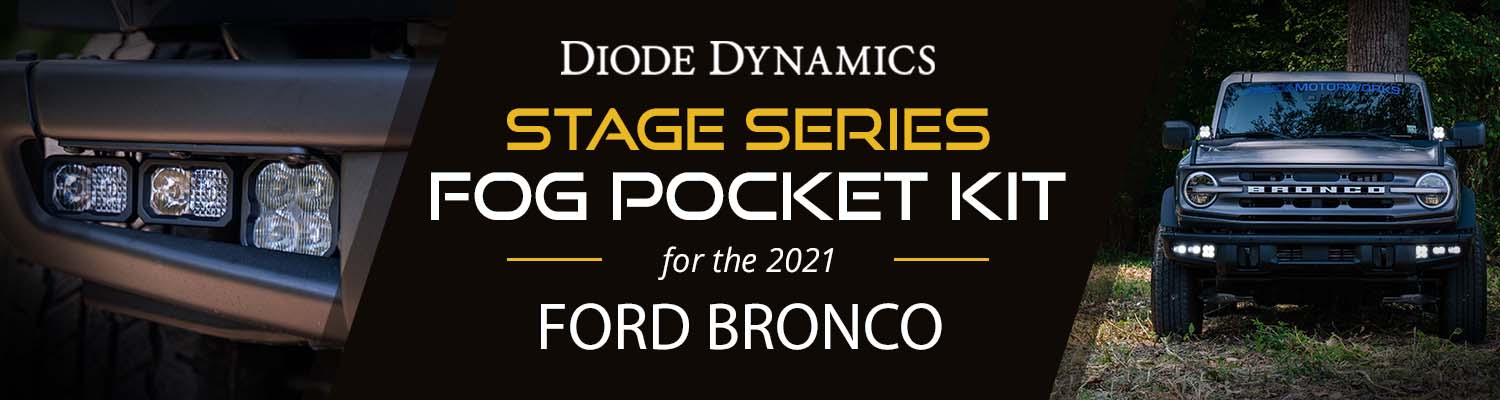 Ford Bronco JUST RELEASED: Stage Series Fog Pocket Kit for 2021 Ford Bronco! | Diode Dynamics pD1Vky