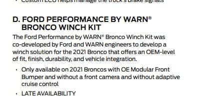 Ford Bronco Catalogue says Ford (Warn) winch is not compatible with High/Lux packages photo_2021-05-01_14-26-56