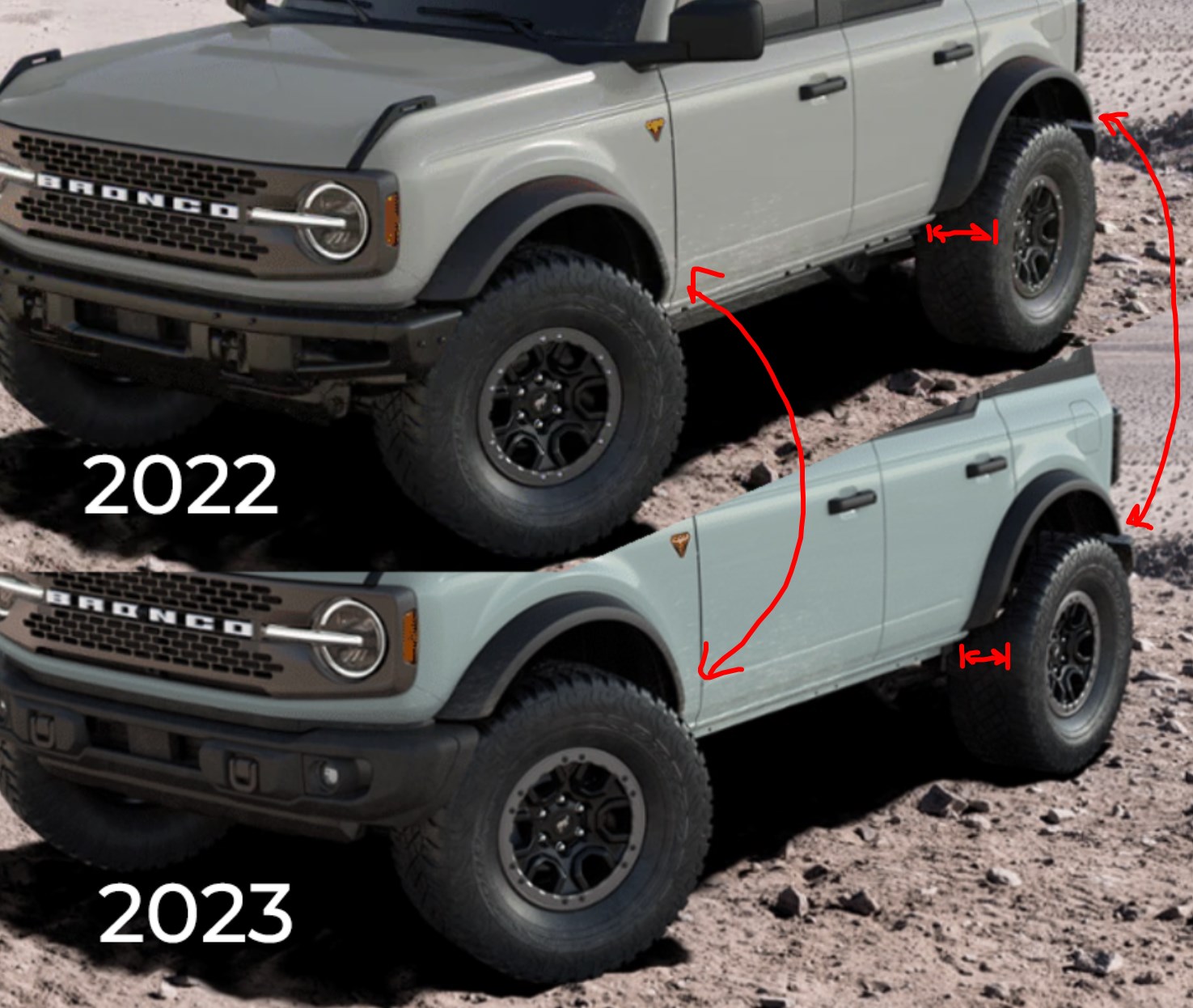 Ford Bronco Bronco Builder 2022 vs 2023: Color and fender differences? Photoshop_2022-10-04_13-09-02