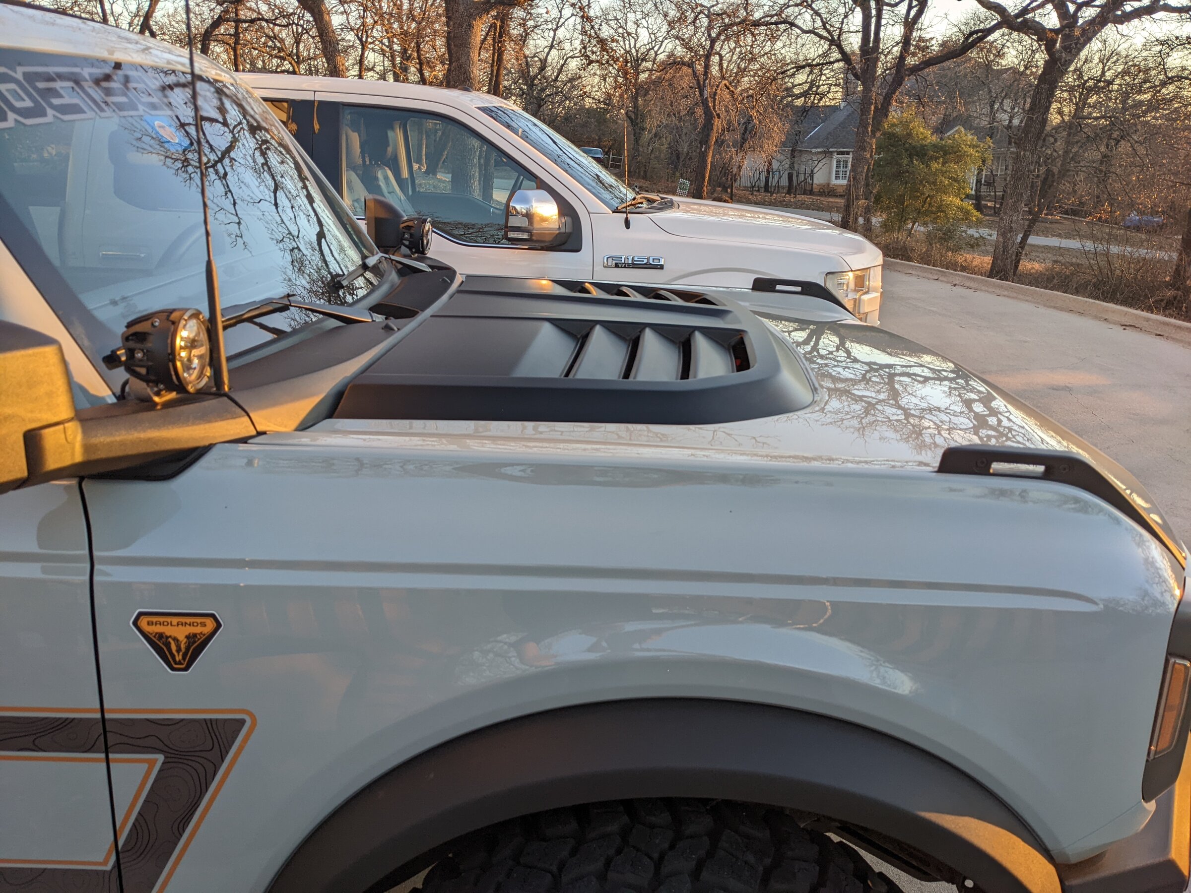 Ford Bronco New ADV Ram Air Hood freshly painted & installed PXL_20220208_235500053