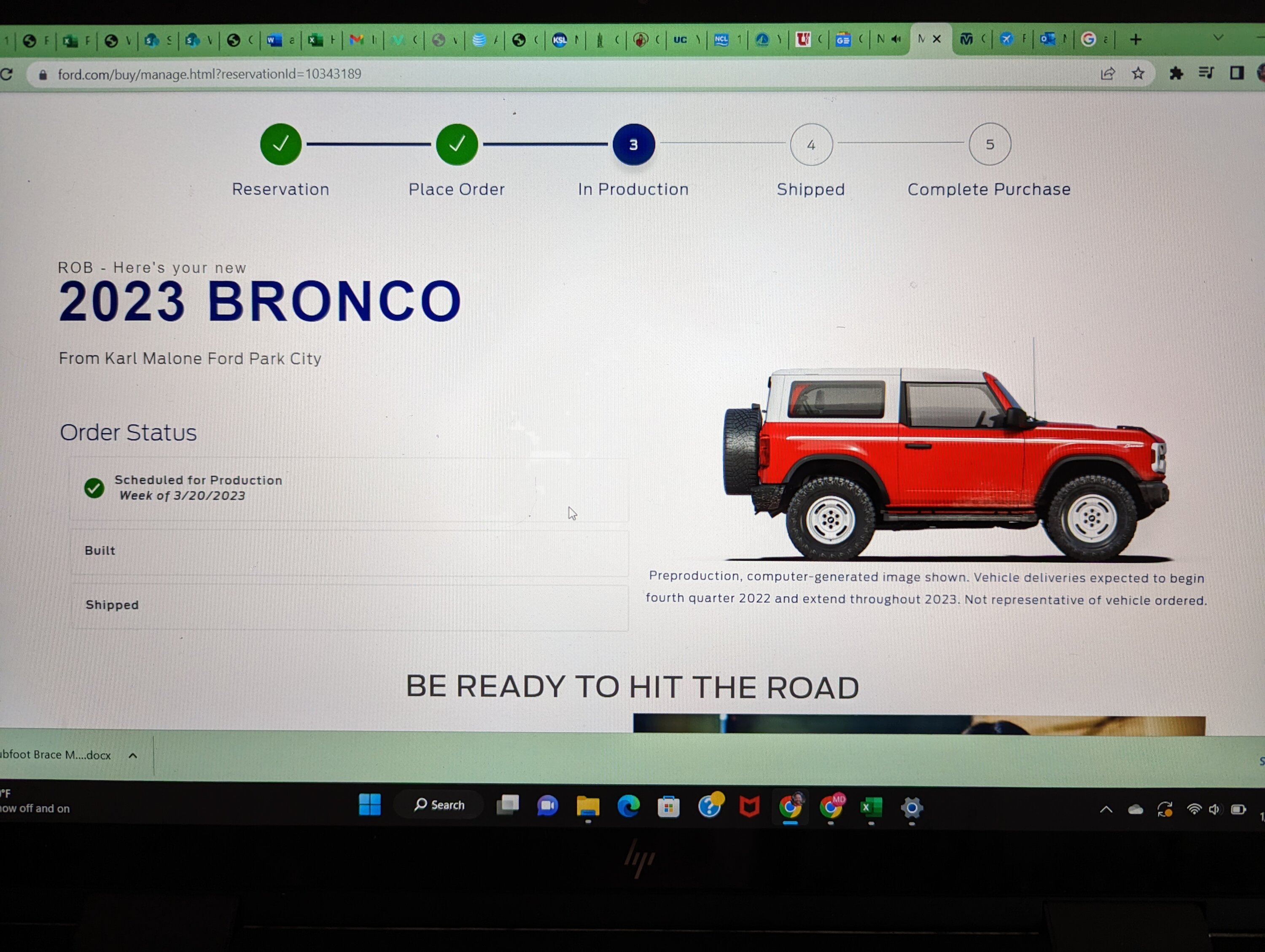 Ford Bronco SCHEDULED Heritage 2 Door Manual. Literally can't believe it PXL_20230119_182136123