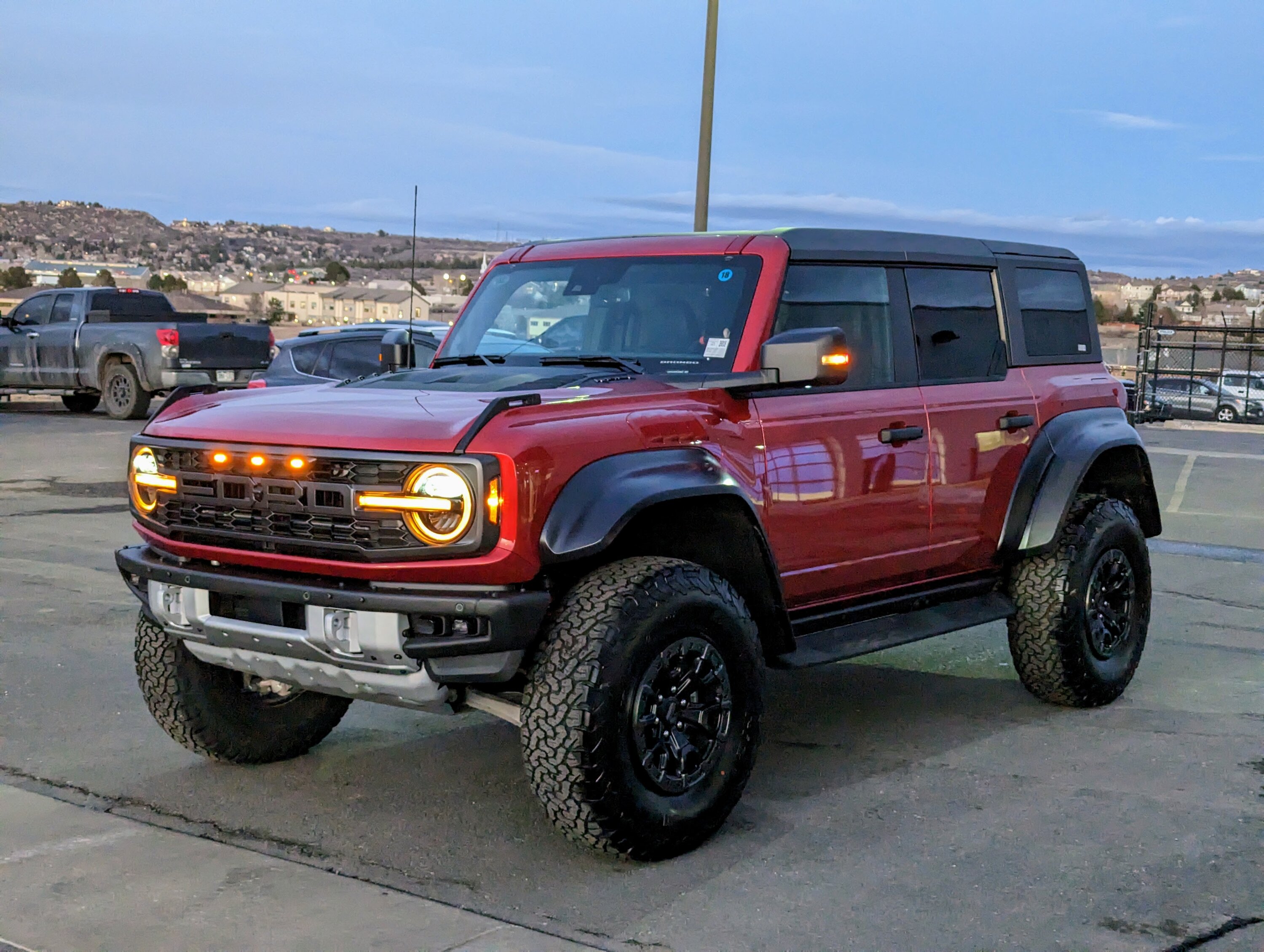 Ford Bronco Can I join the cool kids club now? Just picked up a 2023 Chili Pepper Red Bronco Raptor PXL_20230312_011546372