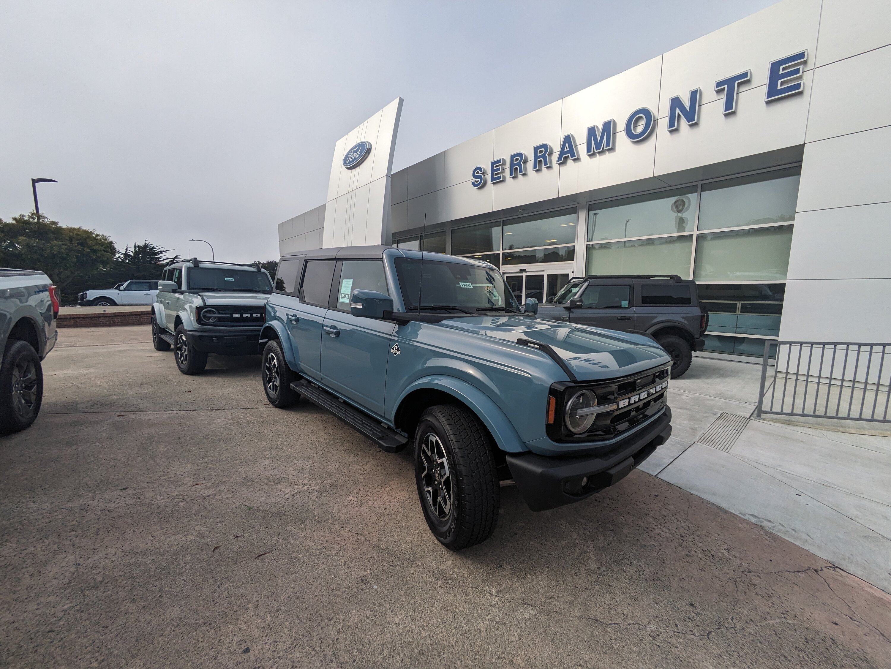 Ford Bronco 3 Four Door Broncos at MSRP (Two hard top, one dual top) Serramonte Ford PXL_20230805_235724195
