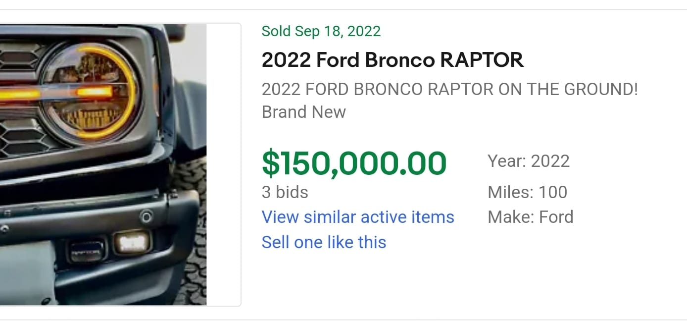 Ford Bronco And it’s begun... Bronco Raptor flippers 🤦 raptor_150k