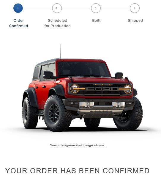Ford Bronco Does a "Your 2023 Bronco Raptor™ Order." email mean anything? RaptorOrderConf.JPG