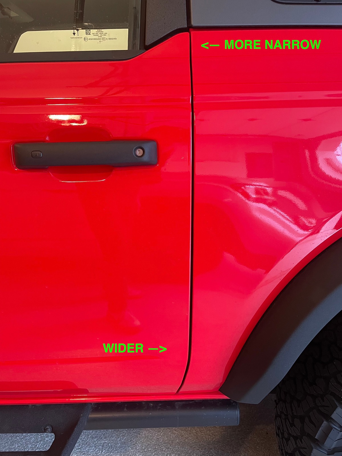 Ford Bronco Proper Door Panel Alignment Issues? rear