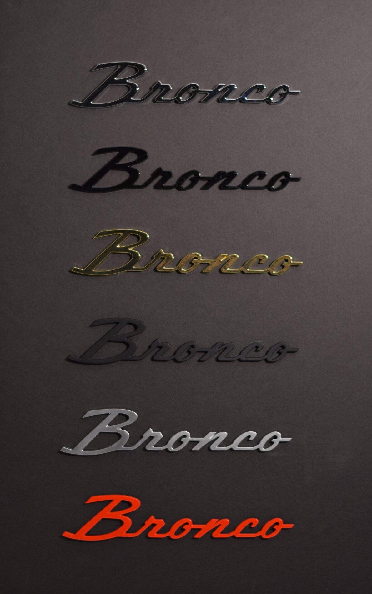 Ford Bronco Adhesive backed Heritage Bronco Fender Badges by BroncoDepotUSA [NO LONGER AVAILABLE] RED