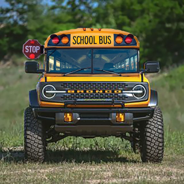 Ford Bronco CYBER ORANGE Bronco Club school bus metallic