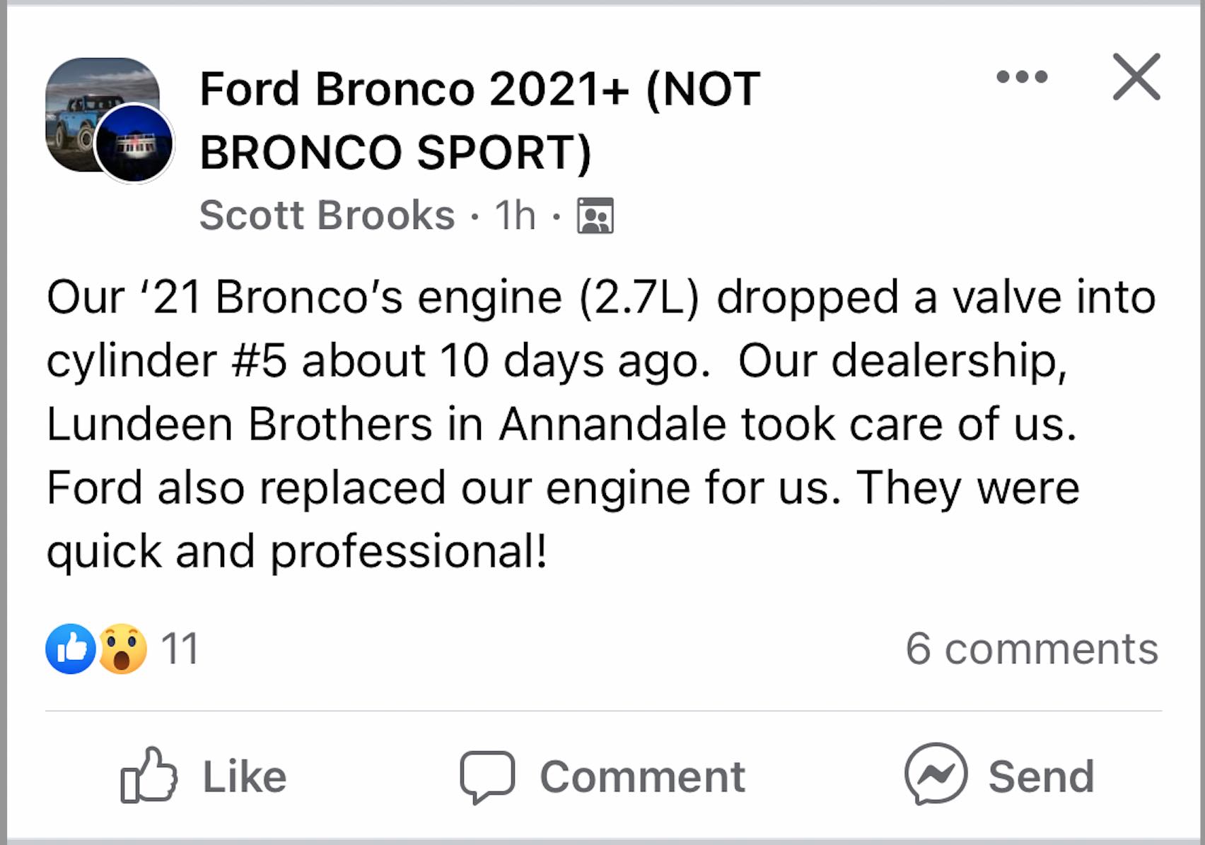 Ford Bronco 2.7L blown engine failure list . . 68 so far [Updated: December 13, 2022] Scott Brooks event