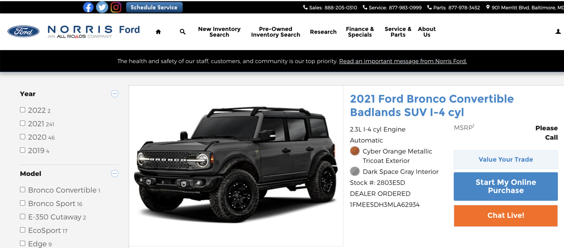 Ford Bronco Interesting "dealer ordered" Bronco.... E8DF7600-1015-4CCC-9CA0-2965A22EEB12