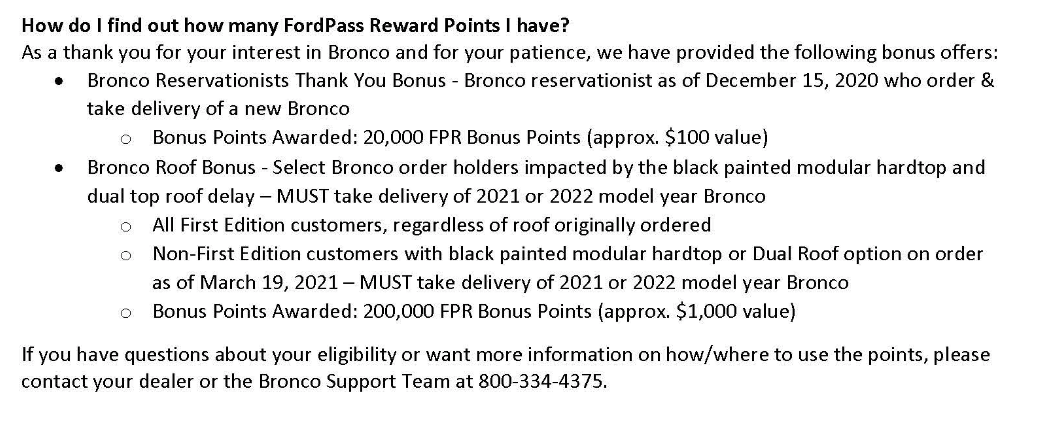 Ford Bronco 200,000 Ford Pass Rewards Eligibility? Screen Shot 2021-08-12 at 10.52.50 AM