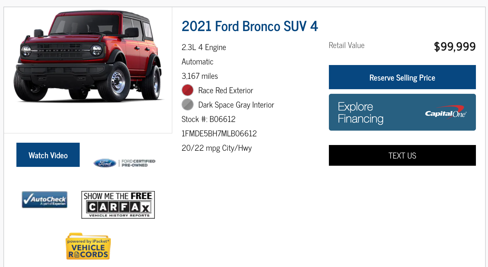 Ford Bronco Dealership in North Georgia with 10 Broncos on its lot Screen Shot 2022-02-24 at 5.20.50 PM