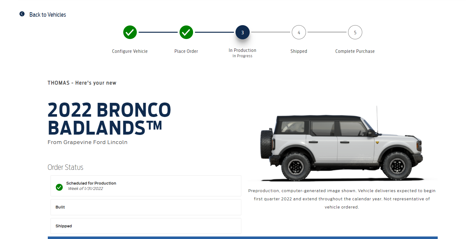 Ford Bronco 🛠 1/31/2022 BUILD WEEK GROUP Screenshot 2021-12-21 100248