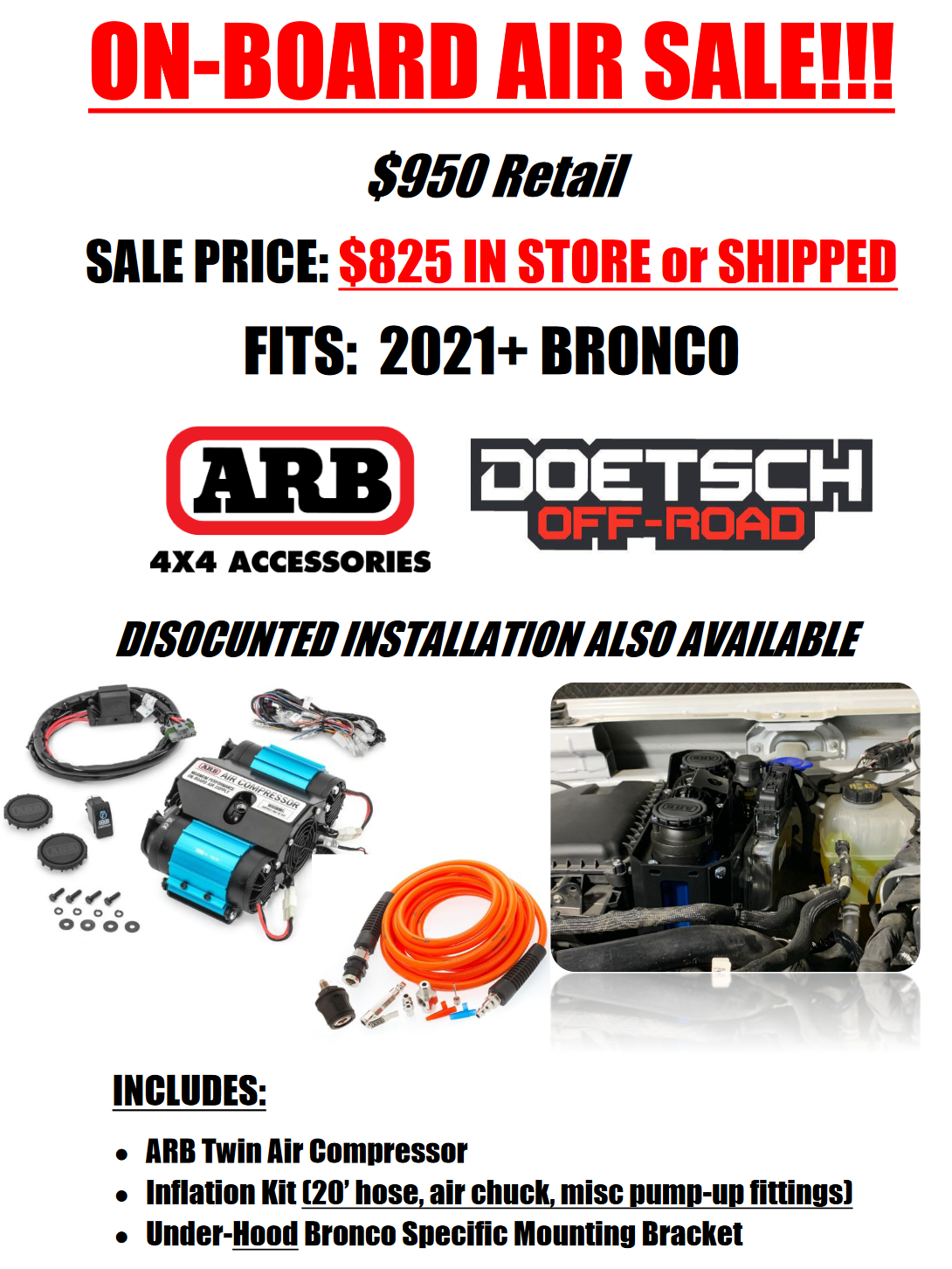 Ford Bronco GROUP BUY - ARB Air compressor kit Screenshot 2022-09-21 at 20-02-44 SALE FLYER ARB ON BOARD AIR KIT BRONCO-1.pdf