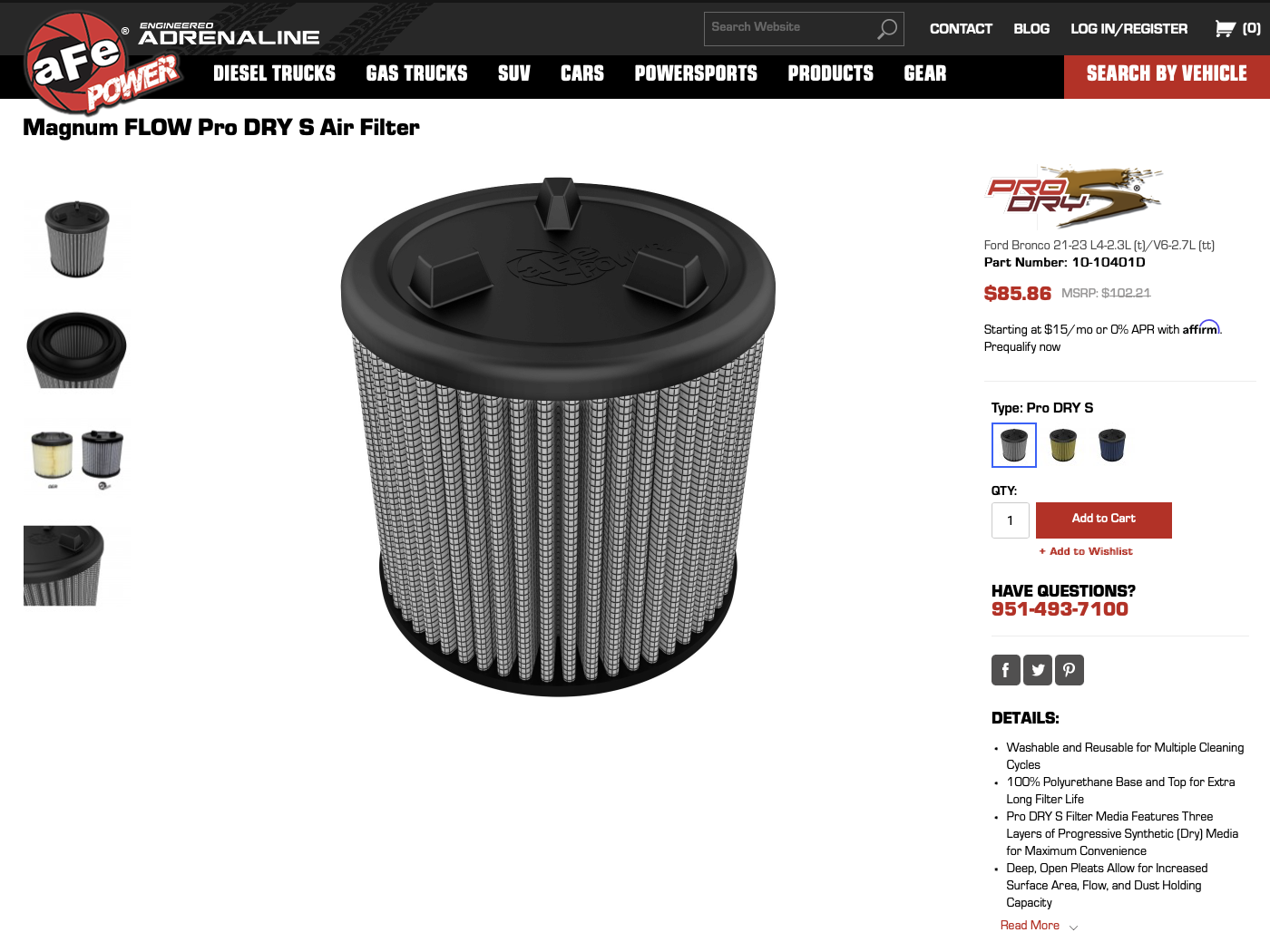 Ford Bronco S&B Dry Air Filter Review Screenshot 2023-08-04 at 10.01.36 AM