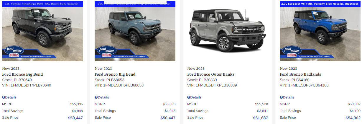 Ford Bronco Is there an Austin Tx dealer that will discount if I order a Bronco? Screenshot 2023-08-10 170233