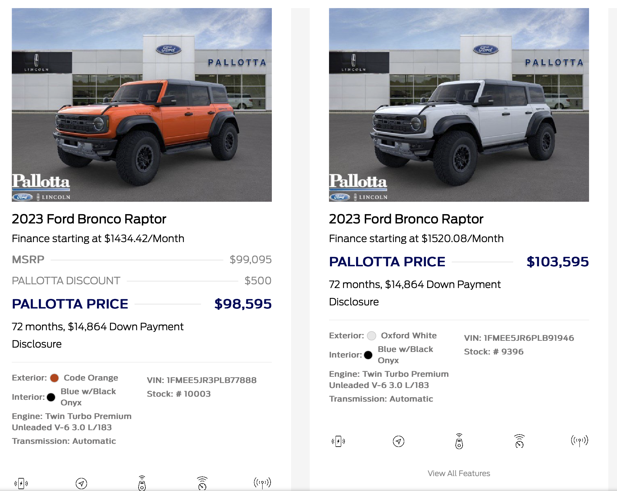 Ford Bronco Dealer Markups on 2024 Bronco Raptors Screenshot 2024-02-03 at 12.38.41 PM