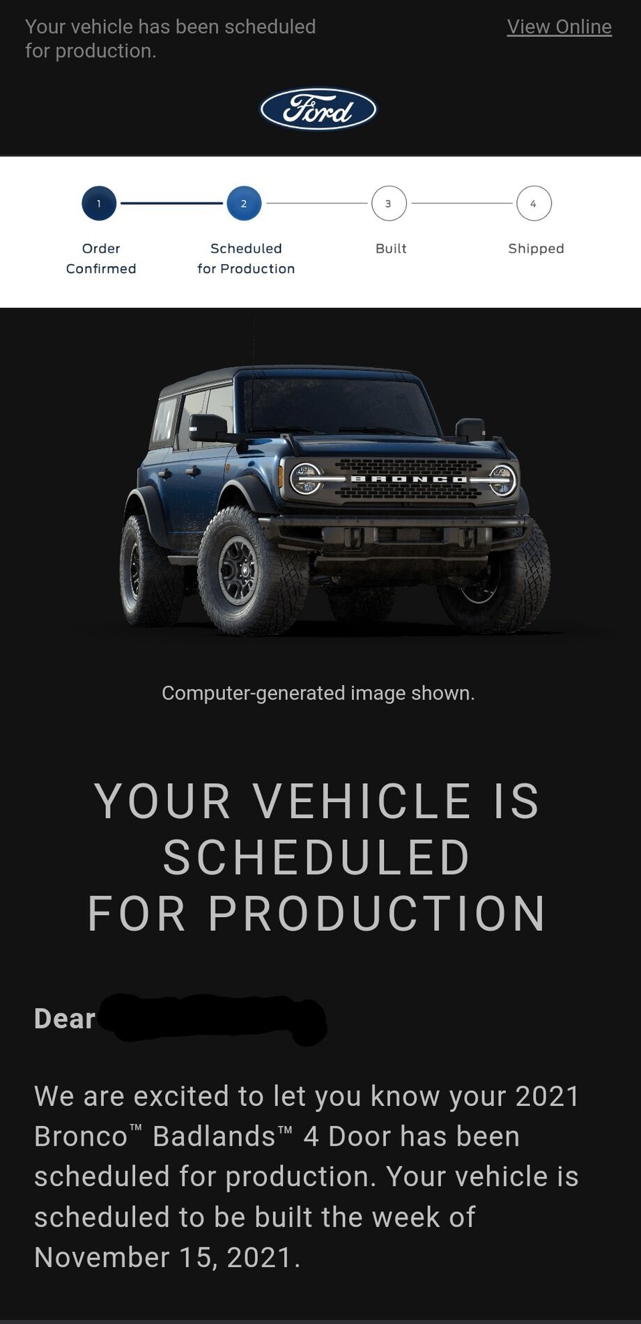 Ford Bronco 📬 9/30 Scheduling email received group! [Post your reservation + build dates] Screenshot_20210930-191250_Gmail~3