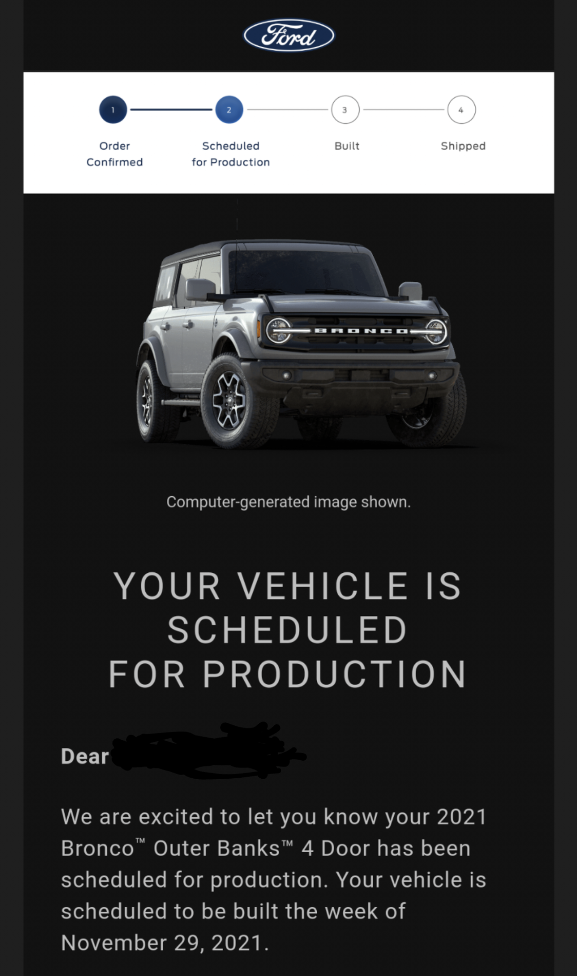 Ford Bronco 📬 9/30 Scheduling email received group! [Post your reservation + build dates] Screenshot_20211001-070053~2