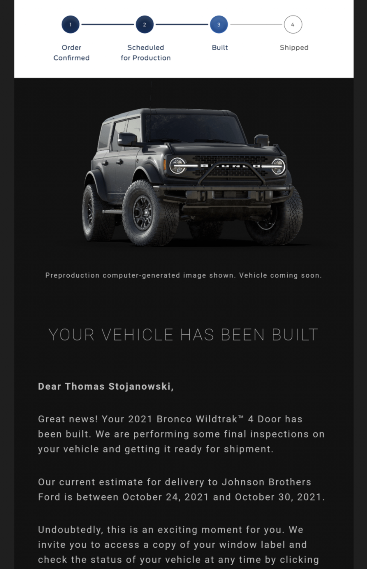 Ford Bronco Who's a 7/19 build? Screenshot_20211008-044006