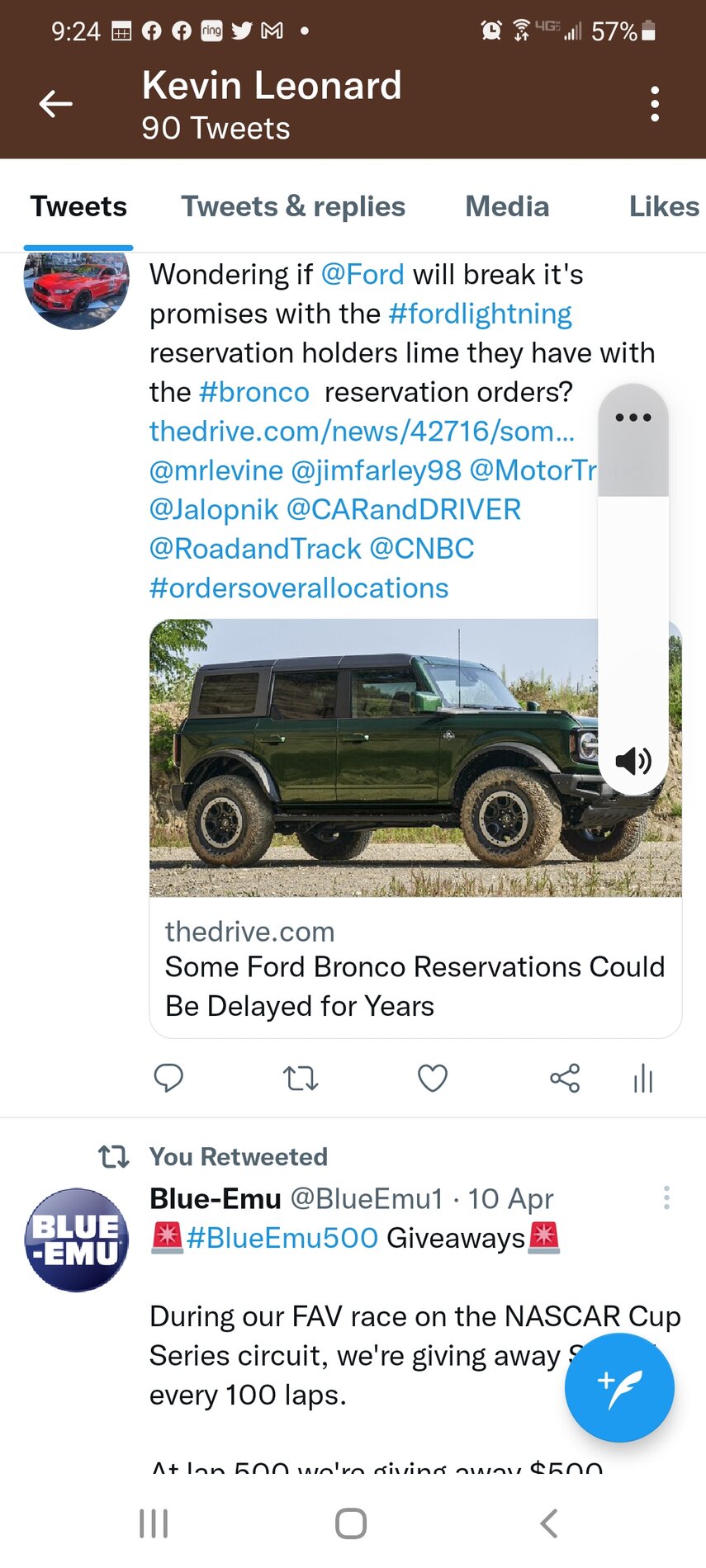 Ford Bronco Article: Bronco reservations could be delayed for years. Screenshot_20211012-212418_Twitter