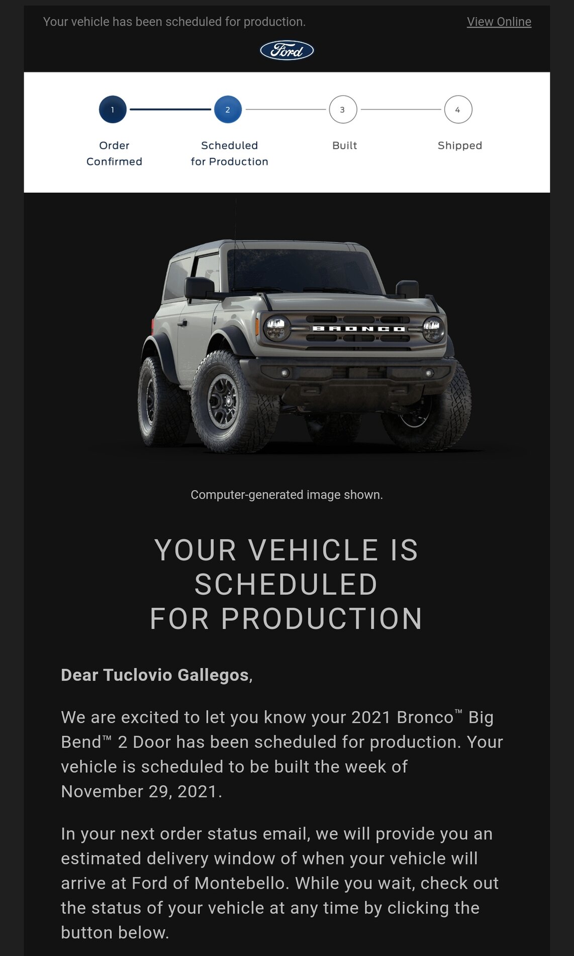 Ford Bronco 🛠 11/29/21 Build Week Group Screenshot_20211024-191852_Gmail
