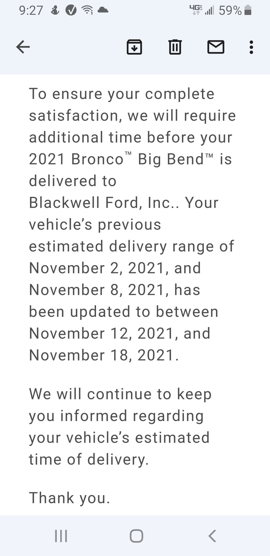 Ford Bronco 🛠 10/25/21 Build Week Group Screenshot_20211106-132057_Chrome