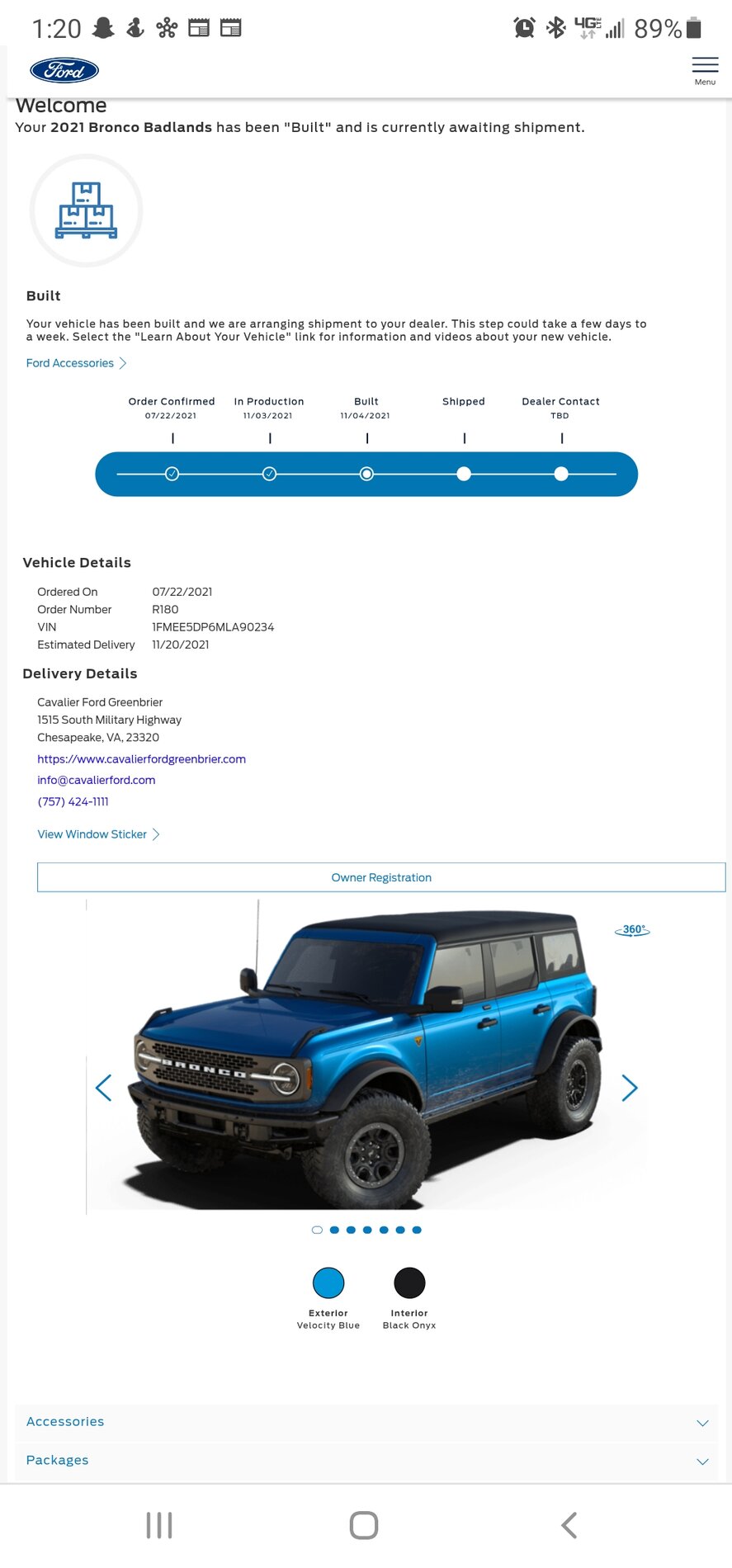 Ford Bronco 🛠 10/25/21 Build Week Group Screenshot_20211106-132057_Chrome