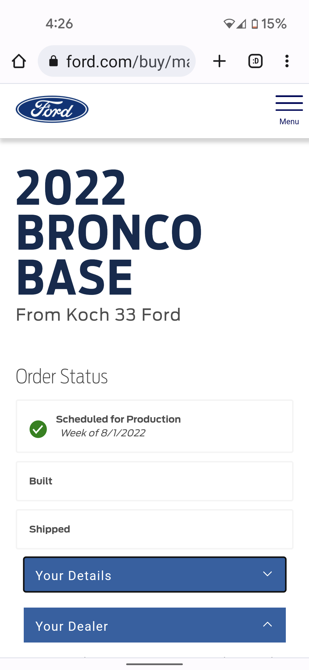 Ford Bronco 8/1/22 Build Week Group Screenshot_20220730-162614